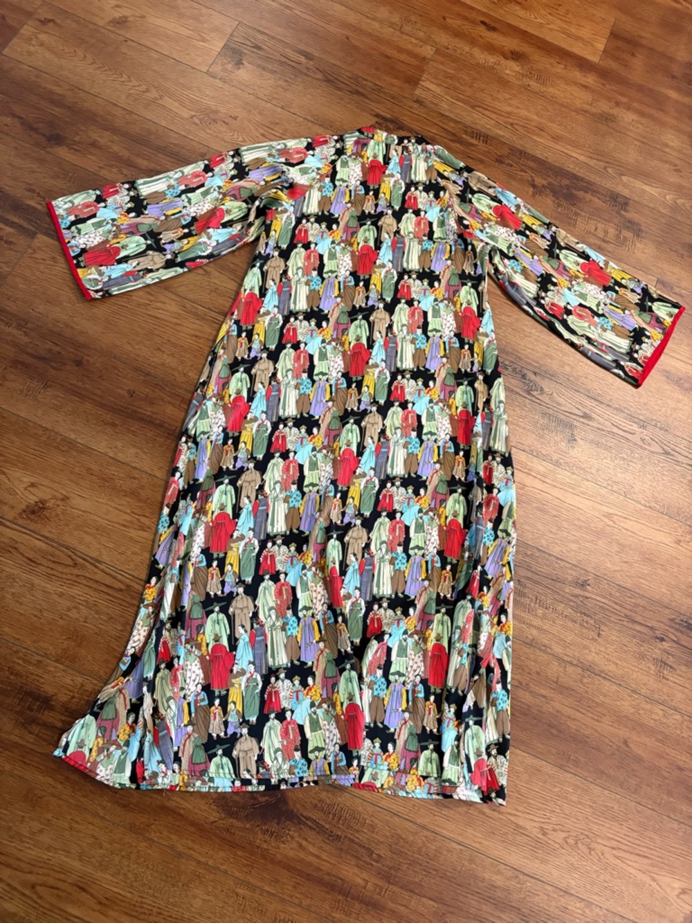 Natori Dynasty “Crowded City” Zip Caftan | XL - Picture 9 of 9